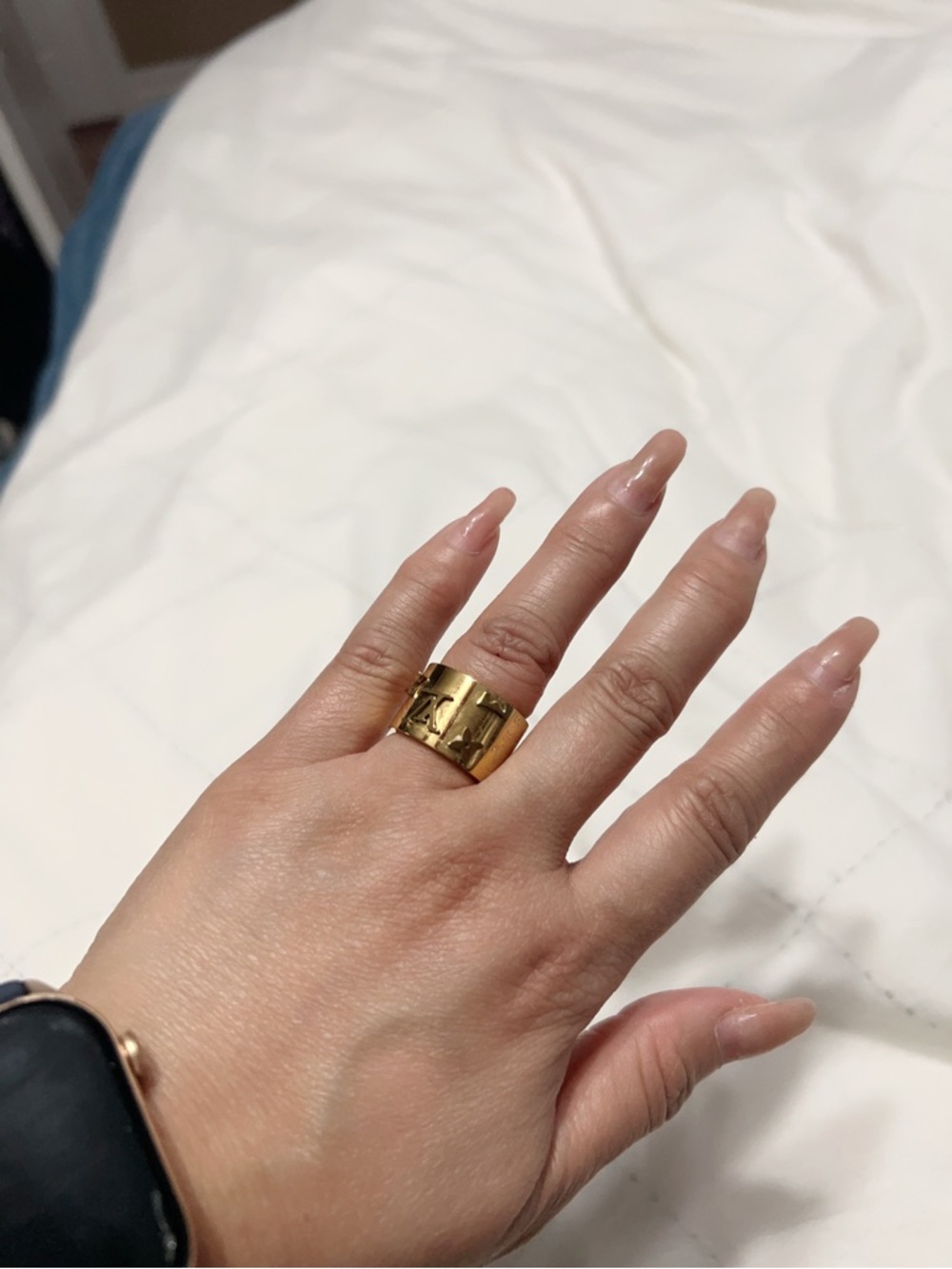 Chunky LV ring solid - Picture 6 of 6